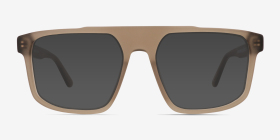 Tempus Frosted Gray Acétate Montures de lunettes de vue d'EyeBuyDirect, with Tinted Lenses