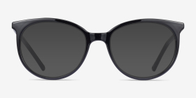Hodgepodge Noir Plastique Montures de lunettes de vue d'EyeBuyDirect, with Tinted Lenses
