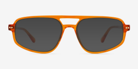 Meditate Crystal Orange Acétate Montures de lunettes de vue d'EyeBuyDirect, with Tinted Lenses