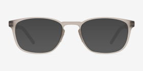 Attain Matte Crystal Gray Plastique Montures de lunettes de vue d'EyeBuyDirect, with Tinted Lenses