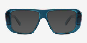 Risk Clear Blue Acétate Montures de lunettes de vue d'EyeBuyDirect, with Tinted Lenses