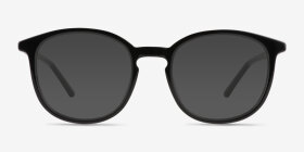 Adler Shiny Black Plastique Montures de lunettes de vue d'EyeBuyDirect, with Tinted Lenses