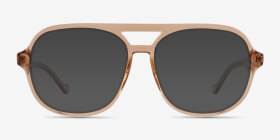 Eris Clear Brown Plastique Montures de lunettes de vue d'EyeBuyDirect, with Tinted Lenses
