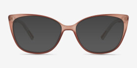 Ign Crystal Light Pink Plastique Montures de lunettes de vue d'EyeBuyDirect, with Tinted Lenses