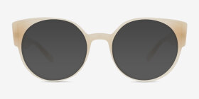 Tsunami Blanche Éco-responsable Montures de lunettes de vue d'EyeBuyDirect, with Tinted Lenses