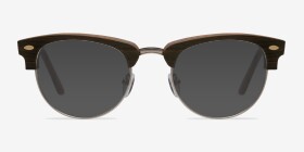 Esteban Brun Wood-texture Montures de lunettes de vue d'EyeBuyDirect, with Tinted Lenses