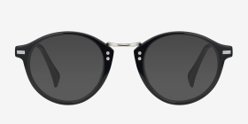 Shibuya Noir Métal Montures de lunettes de vue d'EyeBuyDirect, with Tinted Lenses