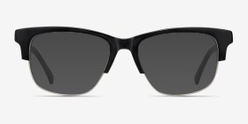 Beryl Noir Métal Montures de lunettes de vue d'EyeBuyDirect, with Tinted Lenses