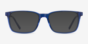 Stanza Bleu Acetate-metal Montures de lunettes de vue d'EyeBuyDirect, with Tinted Lenses