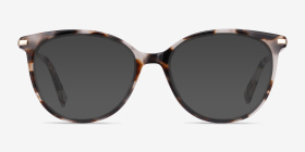 Attitude Écaille ivoire Acetate-metal Montures de lunettes de vue d'EyeBuyDirect, with Tinted Lenses