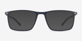Simon Bleu marine  Plastic-metal Montures de lunettes de vue d'EyeBuyDirect, with Tinted Lenses