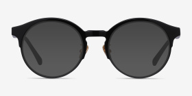 Rochelle Noir Métal Montures de lunettes de vue d'EyeBuyDirect, with Tinted Lenses