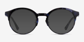 Rochelle Blue Tortoise Métal Montures de lunettes de vue d'EyeBuyDirect, with Tinted Lenses