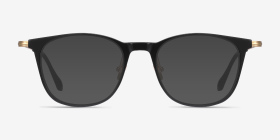 Walker Noir Métal Montures de lunettes de vue d'EyeBuyDirect, with Tinted Lenses