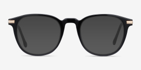 Giverny Noir Acetate-metal Montures de lunettes de vue d'EyeBuyDirect, with Tinted Lenses