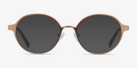 Observer Bronze Acetate-metal Montures de lunettes de vue d'EyeBuyDirect, with Tinted Lenses