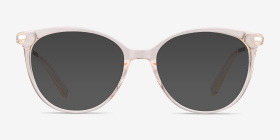 Attitude Clear Melon Acetate-metal Montures de lunettes de vue d'EyeBuyDirect, with Tinted Lenses