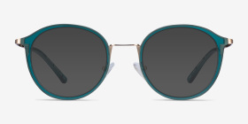 Colman Vert Acetate-metal Montures de lunettes de vue d'EyeBuyDirect, with Tinted Lenses
