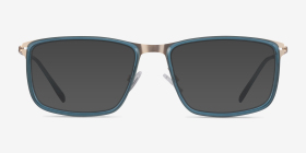 Kairo Teal  Gold Métal Montures de lunettes de vue d'EyeBuyDirect, with Tinted Lenses
