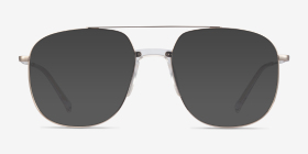 Subject Gold & Clear Acetate-metal Montures de lunettes de vue d'EyeBuyDirect, with Tinted Lenses