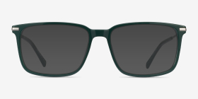 Boscus Green Silver Métal Montures de lunettes de vue d'EyeBuyDirect, with Tinted Lenses