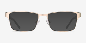 Victory Gold Olive Métal Montures de lunettes de vue d'EyeBuyDirect, with Tinted Lenses