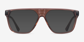 Hub Brown Black Métal Montures de lunettes de vue d'EyeBuyDirect, with Tinted Lenses