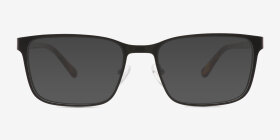 Milton Noir Métal Montures de lunettes de vue d'EyeBuyDirect, with Tinted Lenses