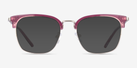 Bespoke Purple Gold Métal Montures de lunettes de vue d'EyeBuyDirect, with Tinted Lenses