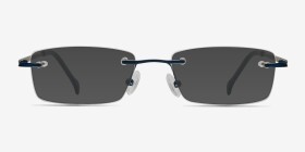 Howard Bleu marine  Métal Montures de lunettes de vue d'EyeBuyDirect, with Tinted Lenses