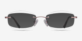 Athena Or rose Métal Montures de lunettes de vue d'EyeBuyDirect, with Tinted Lenses
