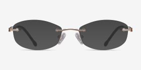 Create Doré Métal Montures de lunettes de vue d'EyeBuyDirect, with Tinted Lenses