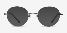 Shine Noir Titanium Montures de lunettes de vue d'EyeBuyDirect, with Tinted Lenses