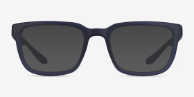 Fast Matte Blue Plastique Montures de lunettes de vue d'EyeBuyDirect, with Tinted Lenses