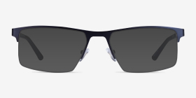 Interception Blue  Black Métal Montures de lunettes de vue d'EyeBuyDirect, with Tinted Lenses