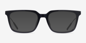 Woods Noir Métal Montures de lunettes de vue d'EyeBuyDirect, with Tinted Lenses