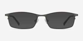 Present Gunmetal  Titanium Montures de lunettes de vue d'EyeBuyDirect, with Tinted Lenses