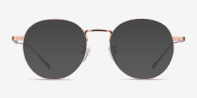 Geometry Or rose Titanium Montures de lunettes de vue d'EyeBuyDirect, with Tinted Lenses