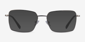 Caspian Argenté Titanium Montures de lunettes de vue d'EyeBuyDirect, with Tinted Lenses
