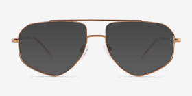 Hercules Shiny Gold  Titanium Montures de lunettes de vue d'EyeBuyDirect, with Tinted Lenses