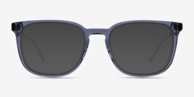 Lumber Bleu Wood-texture Montures de lunettes de vue d'EyeBuyDirect, with Tinted Lenses