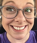 Heather H. - Clear Blue - round - plastic