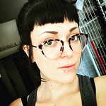 stephanie G. - Pink Floral - round - plastic-metal